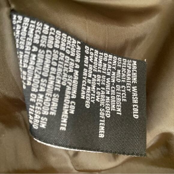 INTL details | Olive Green Utility Jacket Lightweight Lined Zip Up - 1X - Picture 6 of 13